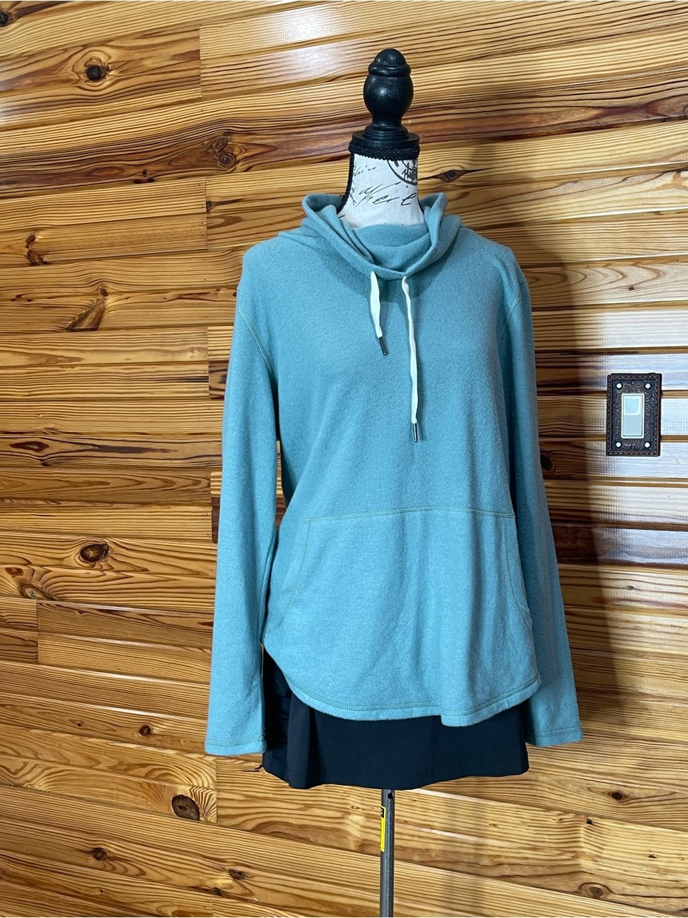 North River Outfitters Cozy Light Teal Cowl Pullover SZ Large
